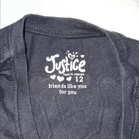 Justice Black and Orange Halloween Tee - Picture 3 of 3